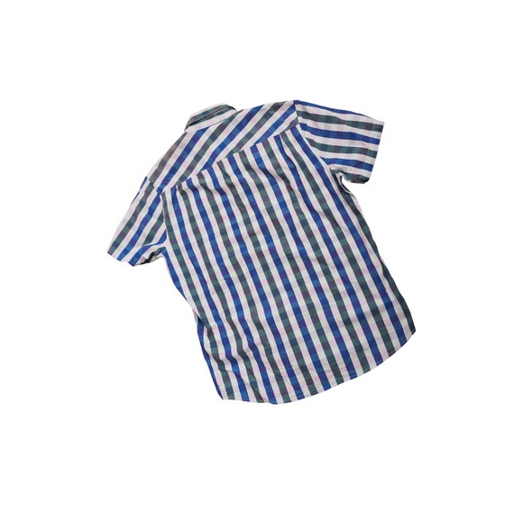 Peter Werth short sleeve men's button down shirt size large blue‎ green pink - Picture 4 of 5